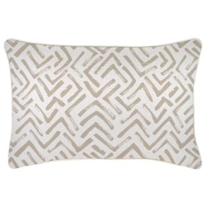 Cushion Cover-With Piping-Tribal-Beige – 35×50 cm