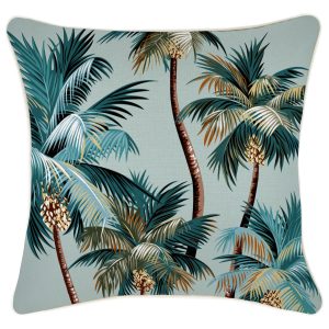 Cushion Cover-With Piping-Palm Trees Seafoam – 45×45 cm