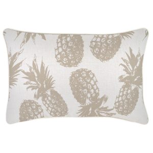 Cushion Cover-With Piping-Pineapples Beige