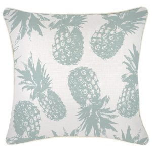 Cushion Cover-With Piping-Pineapples Seafoam – 45×45 cm