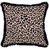 Cushion Cover-Coastal Fringe Black-Jungle Peach – 60×60 cm