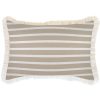 Cushion Cover-Coastal Fringe Natural-Hampton Stripe Beige – 35×50 cm