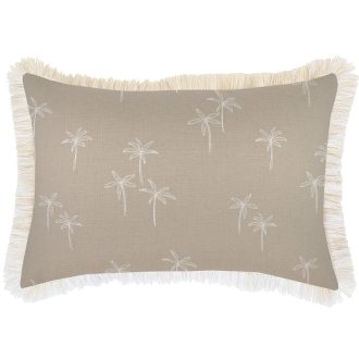 Cushion Cover-Coastal Fringe Natural-Palm Cove Beige