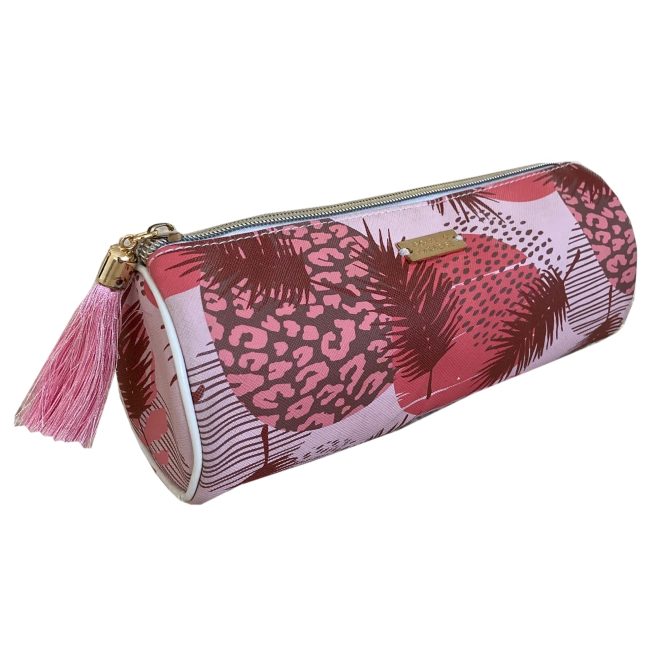 Roll Cosmetic Case – Leopard Palms