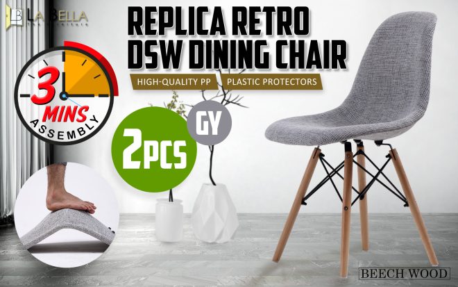 La Bella Retro Dining Cafe Chair DSW Fabric