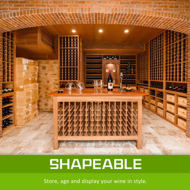 La Bella Timber Wine Rack Storage Cellar Organiser – 72 Bottle