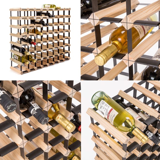 La Bella Timber Wine Rack Storage Cellar Organiser – 72 Bottle