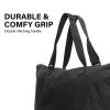 KOELE Shopper Bag Tote Bag Foldable Travel Laptop Grocery KO-DUAL – Black