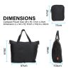 KOELE Shopper Bag Tote Bag Foldable Travel Laptop Grocery KO-DUAL – Black