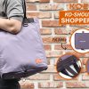 KOELE Shopper Bag Tote Bag Foldable Travel Laptop Grocery KO-SHOULDER – Purple