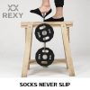 Rexy 5 Pack Multi Colour Daily No Show Ankle Socks Non-Slip Breathable – Large