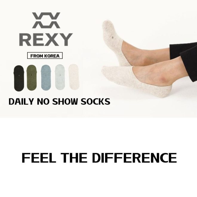 Rexy 5 Pack Multi Colour Daily No Show Ankle Socks Non-Slip Breathable – Large