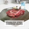 MOM’S STEEL Combo Hexagon Stainless Steel – Cutting Board + Chopping Board Holder