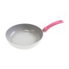 Jiniart Round White Frypan Frying Pan Non-Stick Induction Ceramic – 24 cm