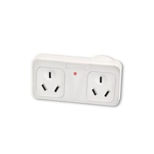 Sansai Powerpoint Surge Protector Adaptor Double – Right Hand