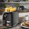 PHILEX 2-Slice Toaster Bread Reheat Retro – Black