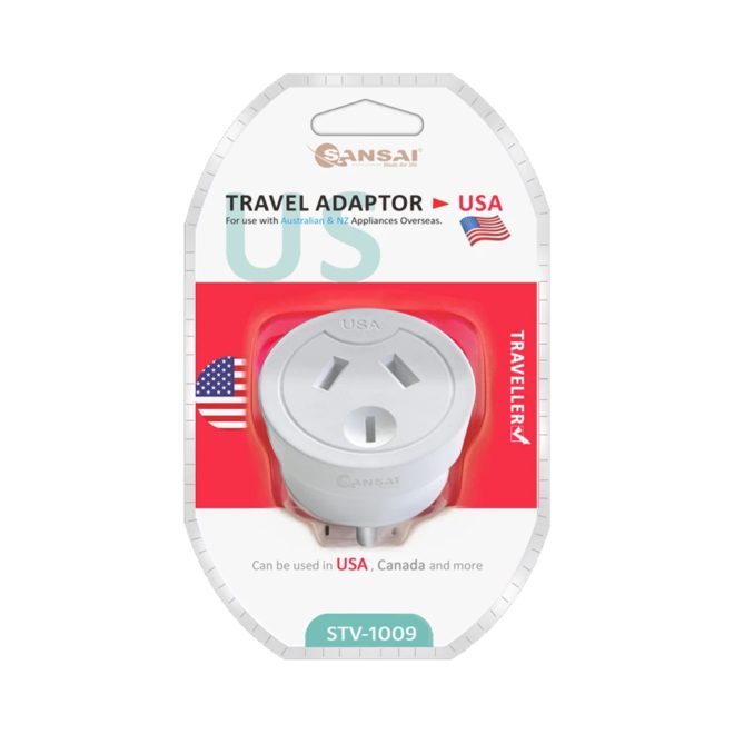 Sansai Travel Adaptor – AU/NZ to USA