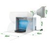 Portable Exhaust Fan Air Brush Spray Booth with LED