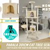 Paw Mate 201cm Cat Tree Parala Multi Level Scratcher – Beige