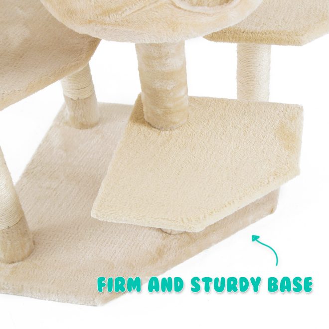 Paw Mate 201cm Cat Tree Parala Multi Level Scratcher – Beige