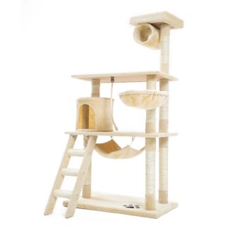 Paw Mate 140cm Cat Tree Maple Multi Level Scratcher