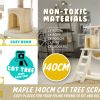 Paw Mate 140cm Cat Tree Maple Multi Level Scratcher – Beige