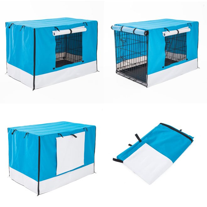 Paw Mate Cage Cover Enclosure for Wire Dog Cage Crate – 24inch, Blue