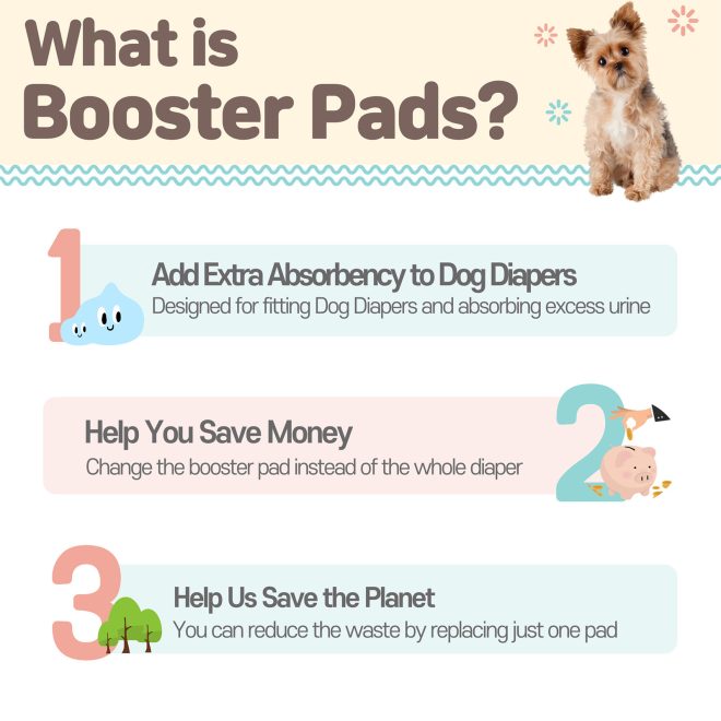 PawPang 100 Ct Pet Dog Diaper Liners Booster Pads Disposable Adhesive – L