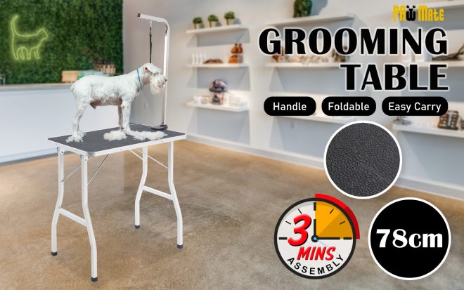 Pet Dog Cat Grooming Salon Table 78cm BLACK