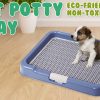 PS KOREA Dog Pet Potty Tray Training Toilet Portable T3 – Blue