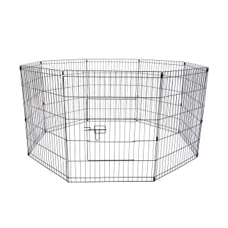 Paw Mate Pet Playpen 8 Panel Foldable Dog Exercise Enclosure Fence Cage