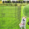 Paw Mate Pet Playpen 8 Panel Foldable Dog Exercise Enclosure Fence Cage – 61×61 cm, 1x Pet Playpen