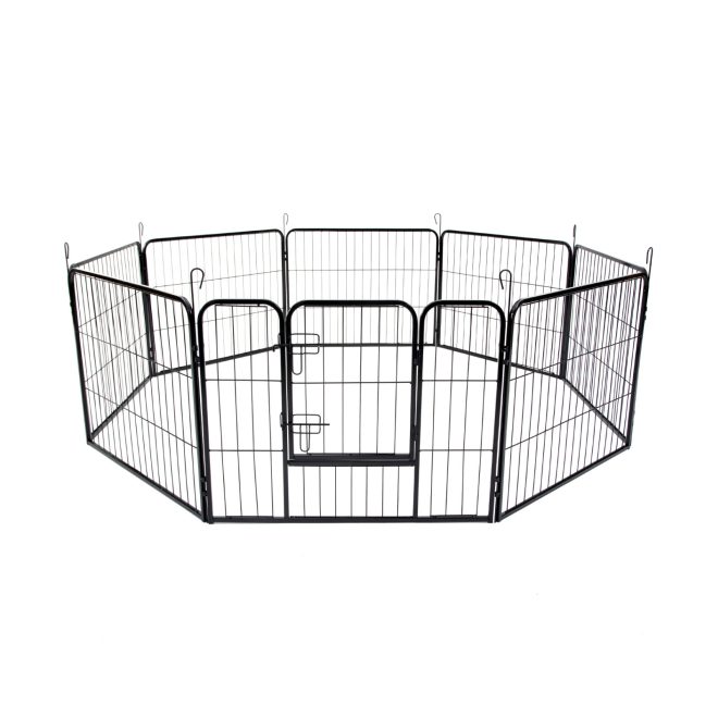 Paw Mate Pet Playpen Heavy Duty 8 Panel Foldable Dog Exercise Enclosure Fence Cage – 79×61 cm, 1x Pet Playpen