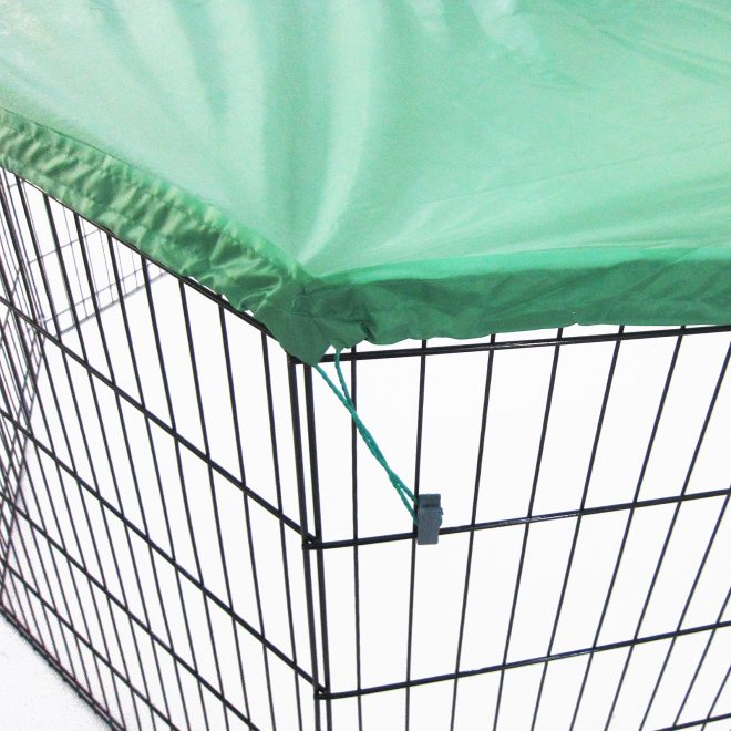 Paw Mate Green Net Cover for Pet Playpen Dog Exercise Enclosure Fence Cage – 24inch