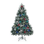 Home Ready 210cm 1290 tips Green Snowy Christmas Tree Xmas