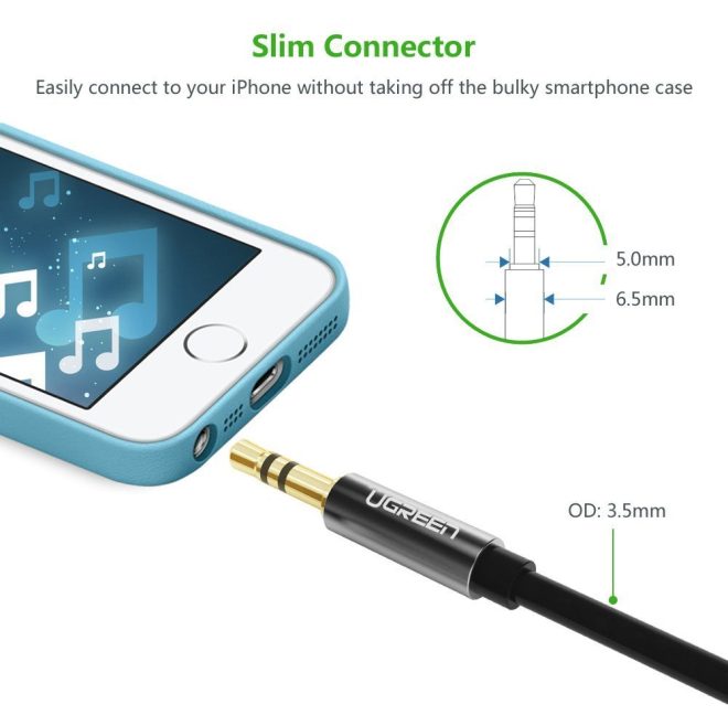 UGREEN 3.5mm Male to 3.5mm Male Audio Cable – 1M