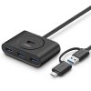 UGreen USB 3.0 Hub With Type C port Black 1M 40850