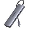 UGREEN USB-C To 3*USB 3.0 A+HDMI+VGA+RJ45 Gigabit+SD/TF+AUX3.5mm+PD Converter Gray with PD 80133