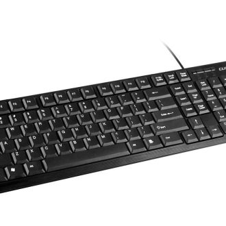 CLiPtec KLASSIC USB STANDARD KEYBOARD (SPILL-RESISTANT DESIGN) – Black