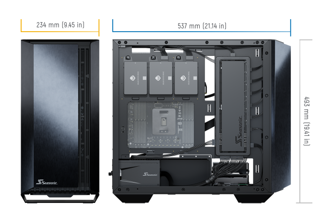 Seasonic Syncro Q704 Aluminum Case with Syncro DGC-750 750W 80 Plus Gold PSU & Connect Module RED DOT AWARD WINNER 2021