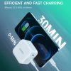 Choetech PD6009 40W Dual Fast USB C Charger 2-Port 20W PD 3.0 With Foldable Plug