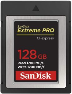 SanDisk 128GB Extreme PRO CFexpress Card Type B – SDCFE-128G-GN4NN READ 1700 MB/S WRITE 1200MB/S