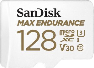 Sandisk Max Endurance Microsdhc Card SQQVR (15 000 HRS) UHS-I C10 U3 V30 100MB/S R 40MB/S W SD Adaptor SDSQQVR-GN6IA – 128GB