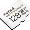 SANDISK HIGH ENDURANCE MICROSDHC CARD SQQNR UHS-I C10 U3 V30 100MB/S R 40MB/S W SD ADAPTOR SDSQQNR–GN6IA – 128GB