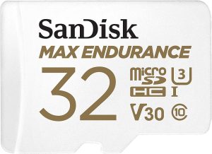 Sandisk Max Endurance Microsdhc Card SQQVR (15 000 HRS) UHS-I C10 U3 V30 100MB/S R 40MB/S W SD Adaptor SDSQQVR-GN6IA – 32GB