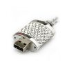 16GB Crystal Lock Pendant USB Flash Drive Pen Stick Memory (Silver)