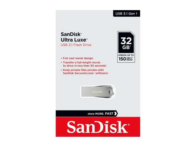 SANDISK SDCZ74-G46 ULTRA LUXE PEN DRIVE 150MB USB 3.0 METAL – 32GB