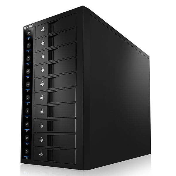 ICY BOX 10-Bay External SINGLE System for 10x SATA 3.5″ I/II/III HDD  (IB-3810U3)