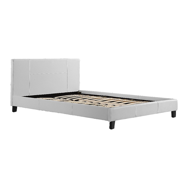 Renmark PU Leather Bed Frame – DOUBLE, White