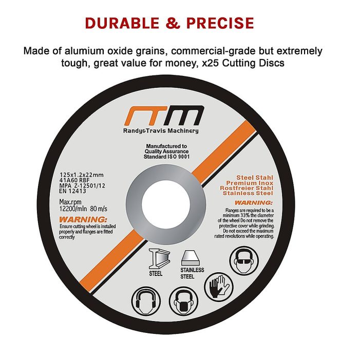 125mm 5″ Cutting Disc Wheel for Angle Grinder – 25